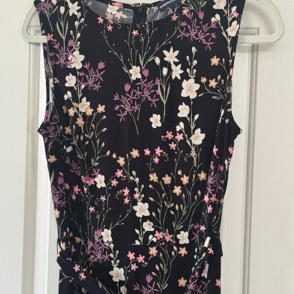American Living Womens Black Floral Dress Size 8 - Picture 5 of 16
